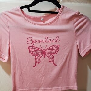 Pink Butterfly Kids T-Shirt